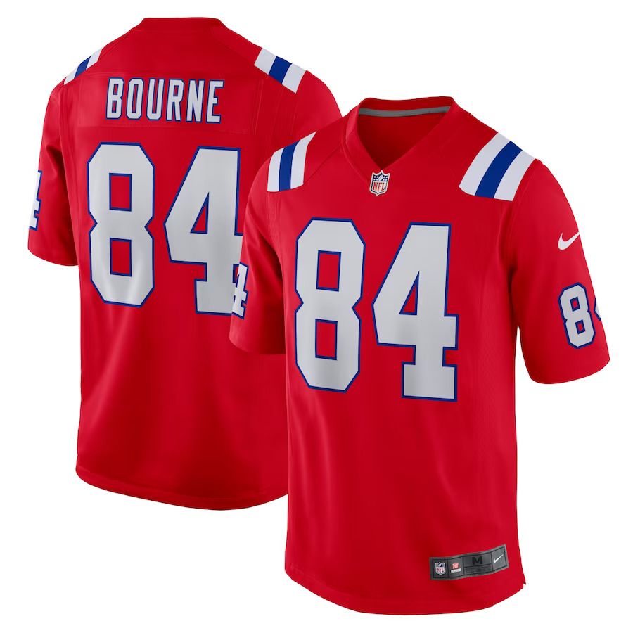 Men New England Patriots #84 Kendrick Bourne Nike Red Game NFL Jersey